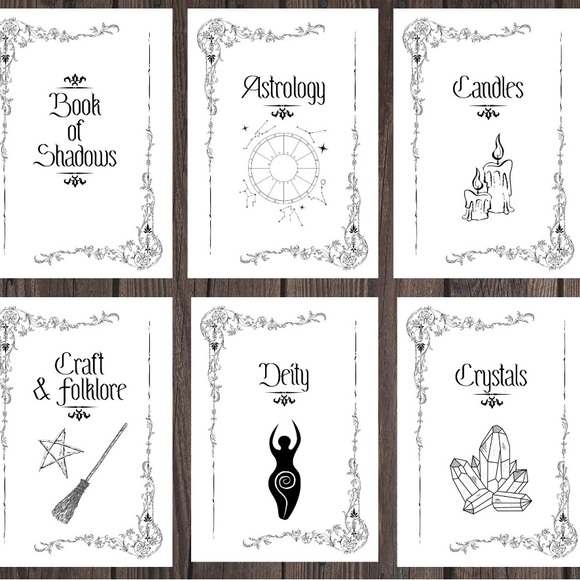 Tea Stained Grimoire Divider 8.5 X 11” Pages for your Book of Shadows. - Picture 2 of 5